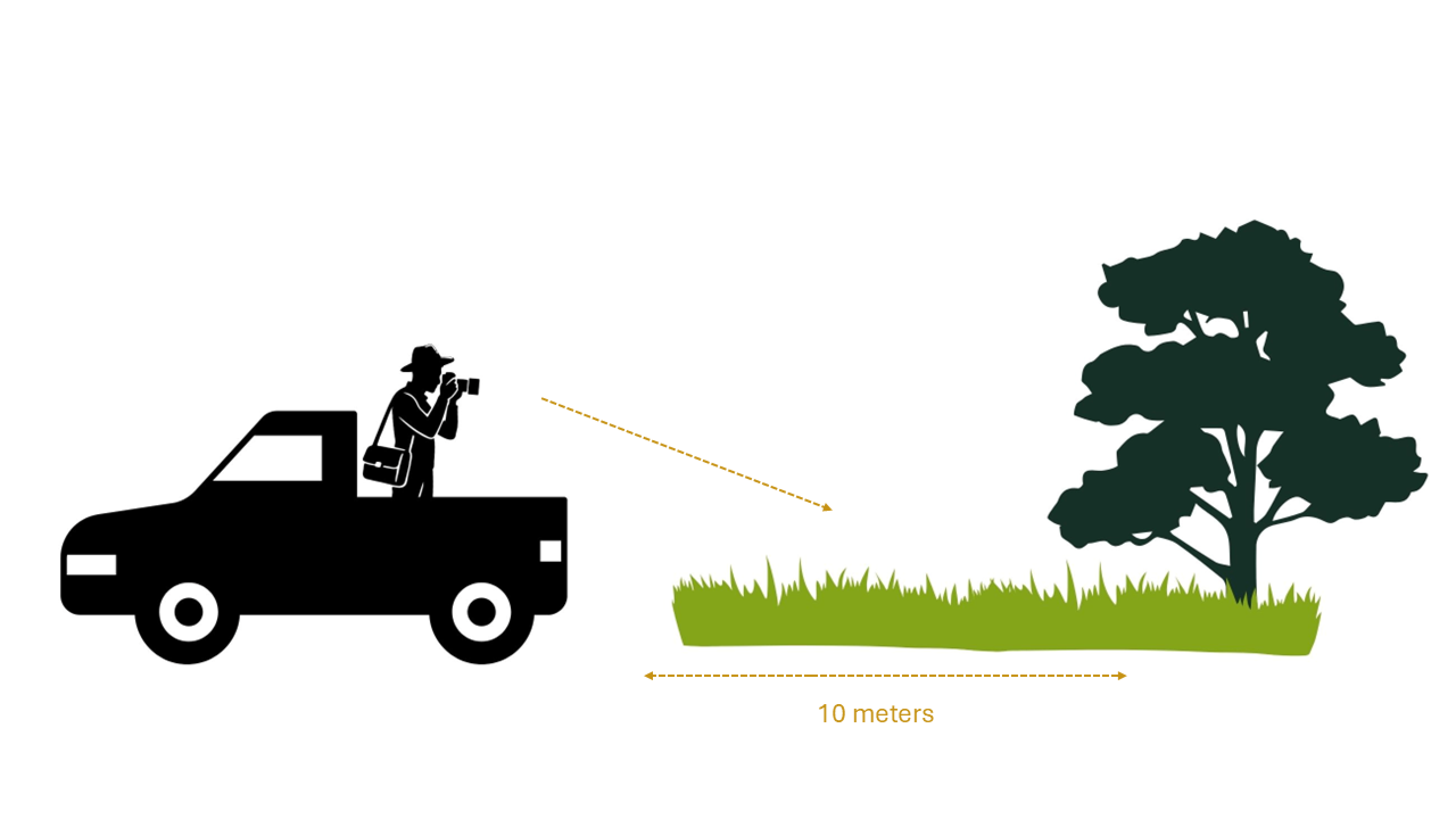 project officer capturing photos on a ute