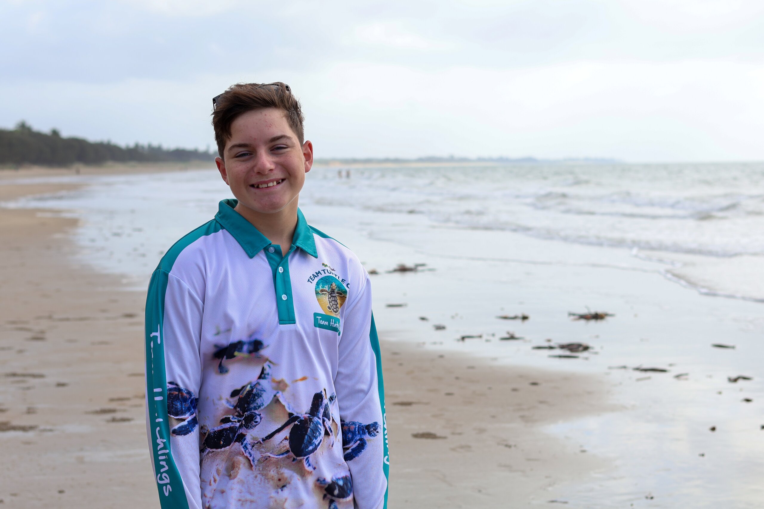 FBA Team Hatchlings volunteer Reef Hinchliffe.