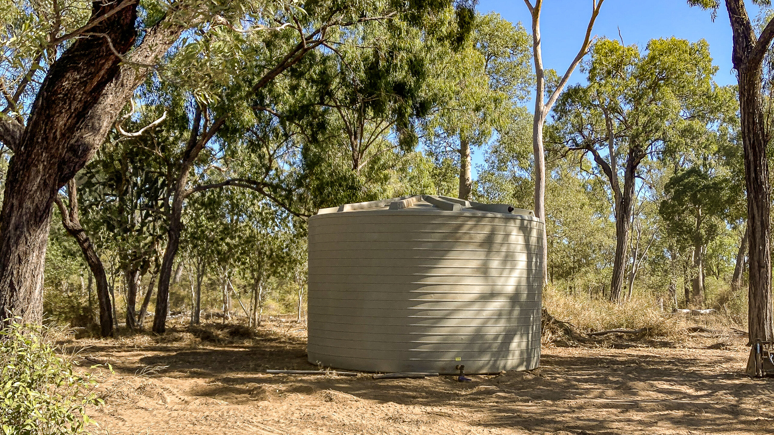 Water tank infrastructure installed at central Queensland property Aeroview