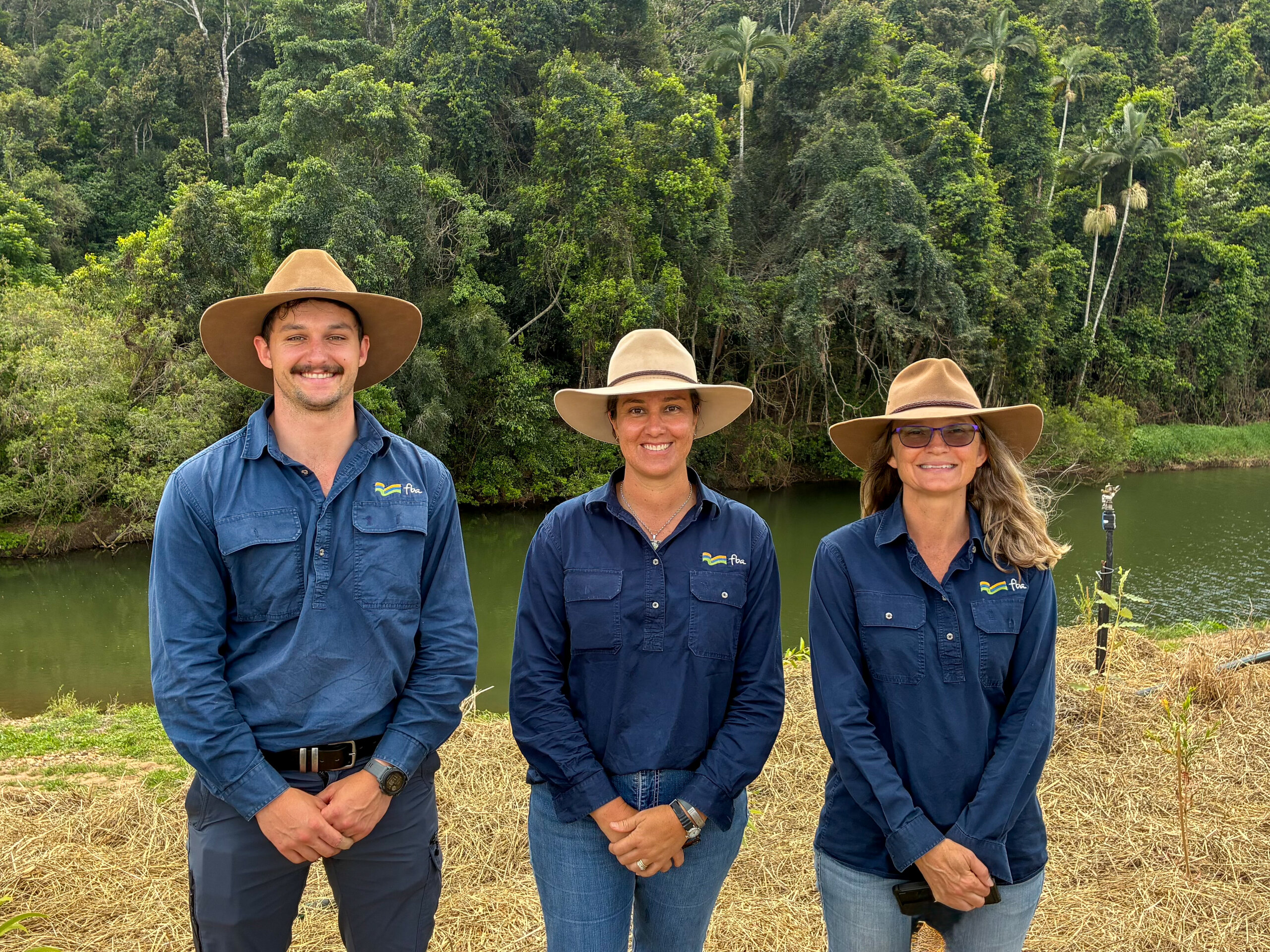 FBA Waterway Leader Braden Mitchell, and FBA Waterway Coordinators Amy Ahchay and Jodee Forbes.