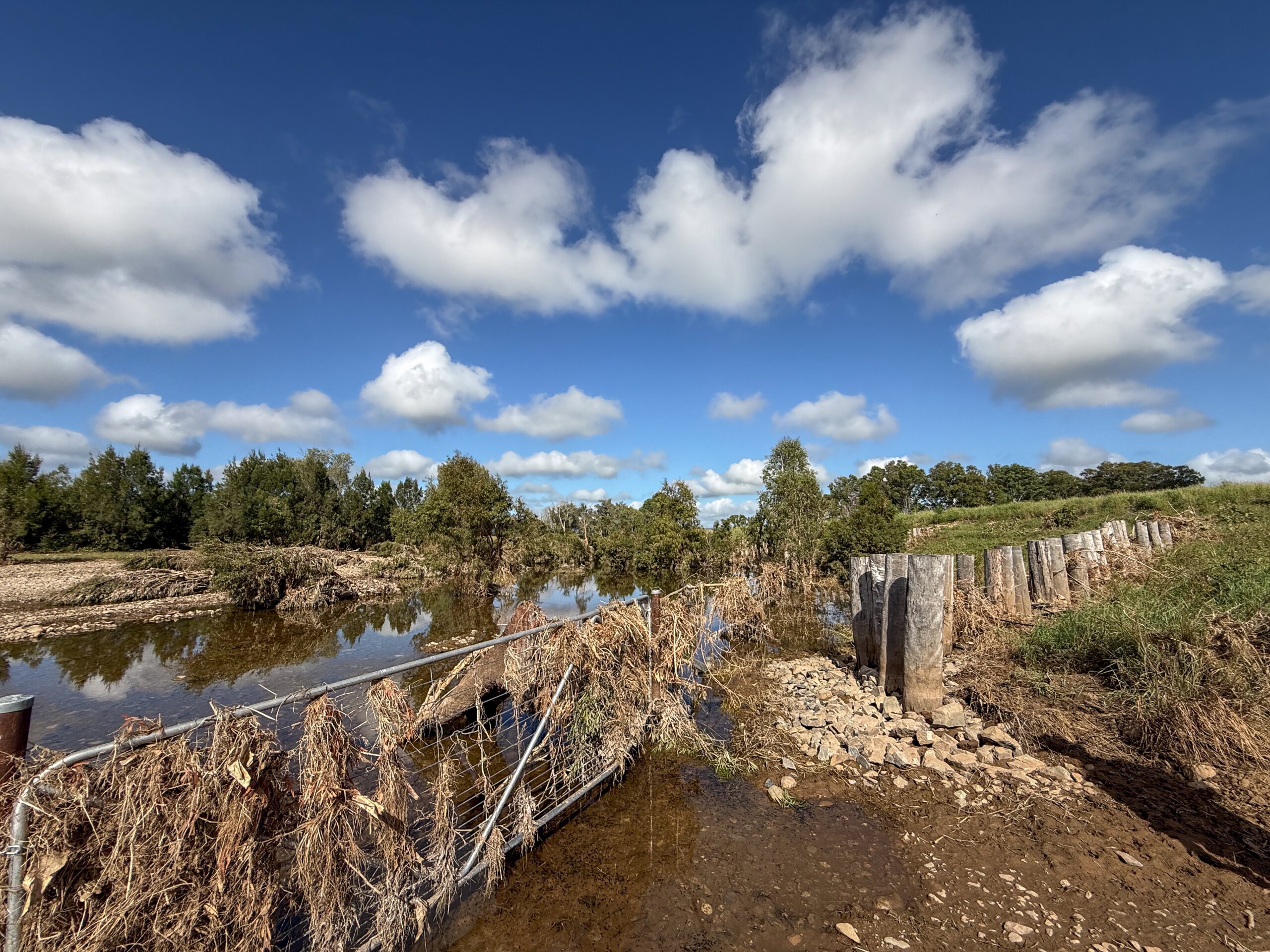 Site at Six Mile after 2026 flooding