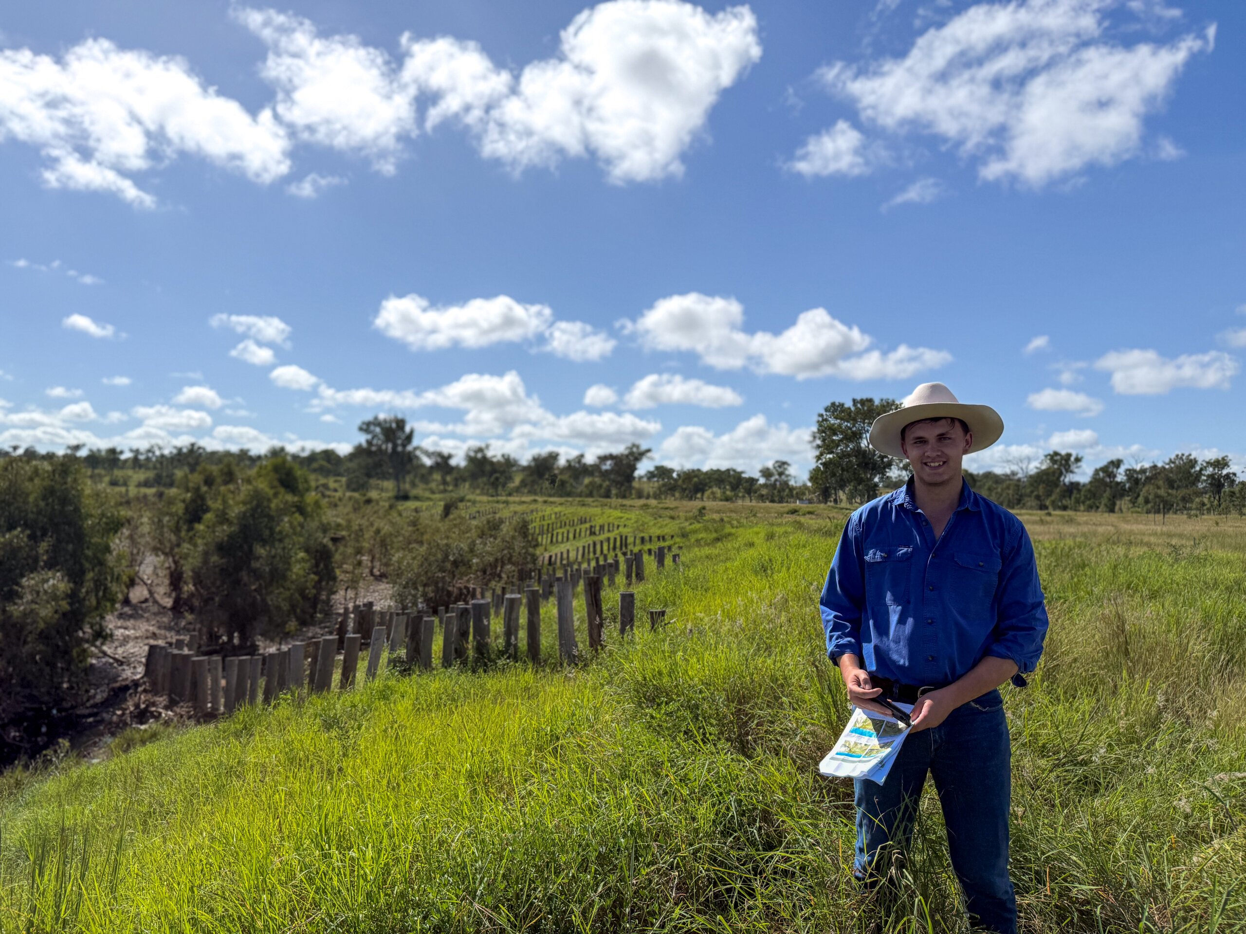 FBA Project Officer at completed Six Mile Creek rehabilitation site