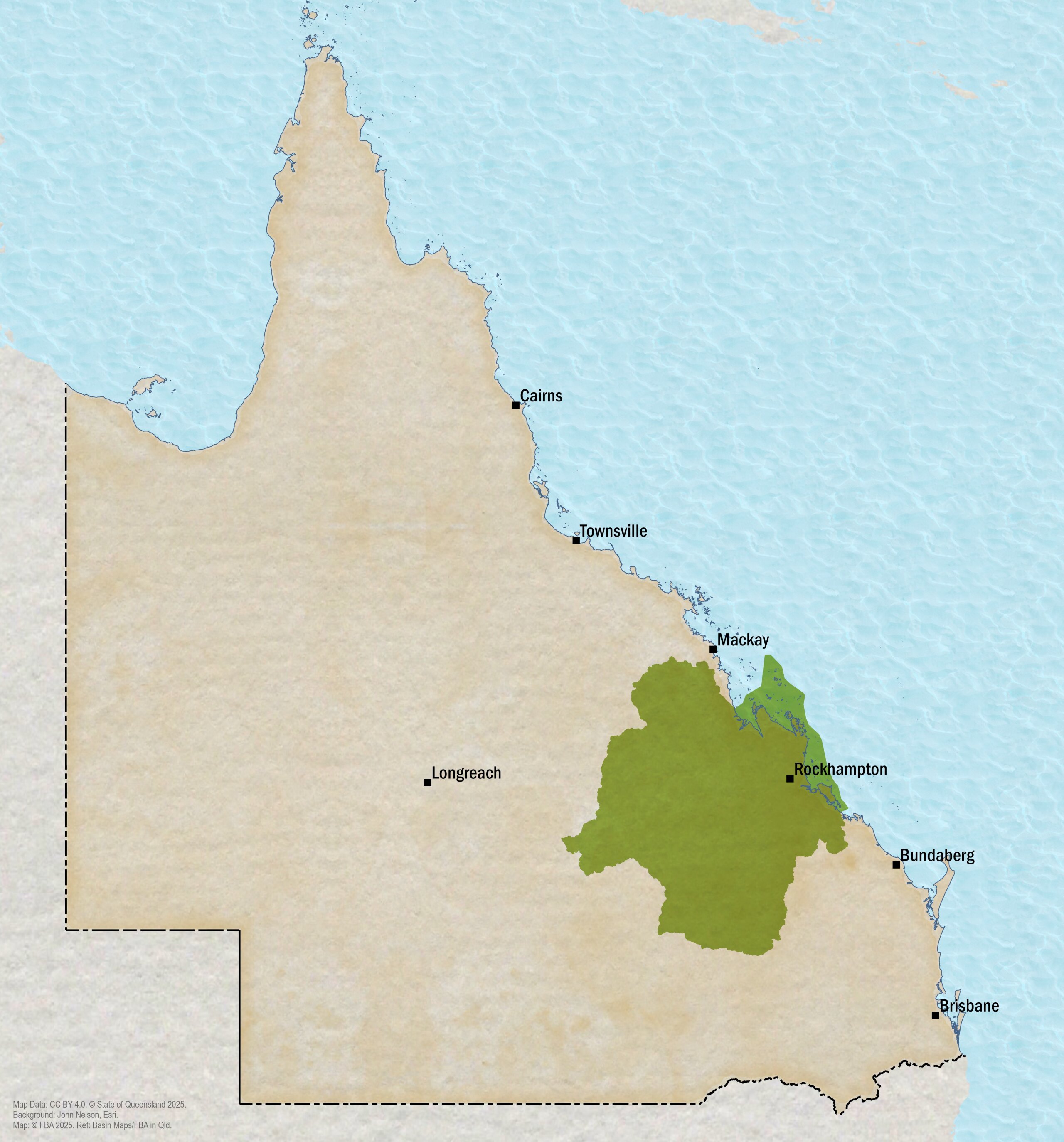 FBA's area of work within Queensland