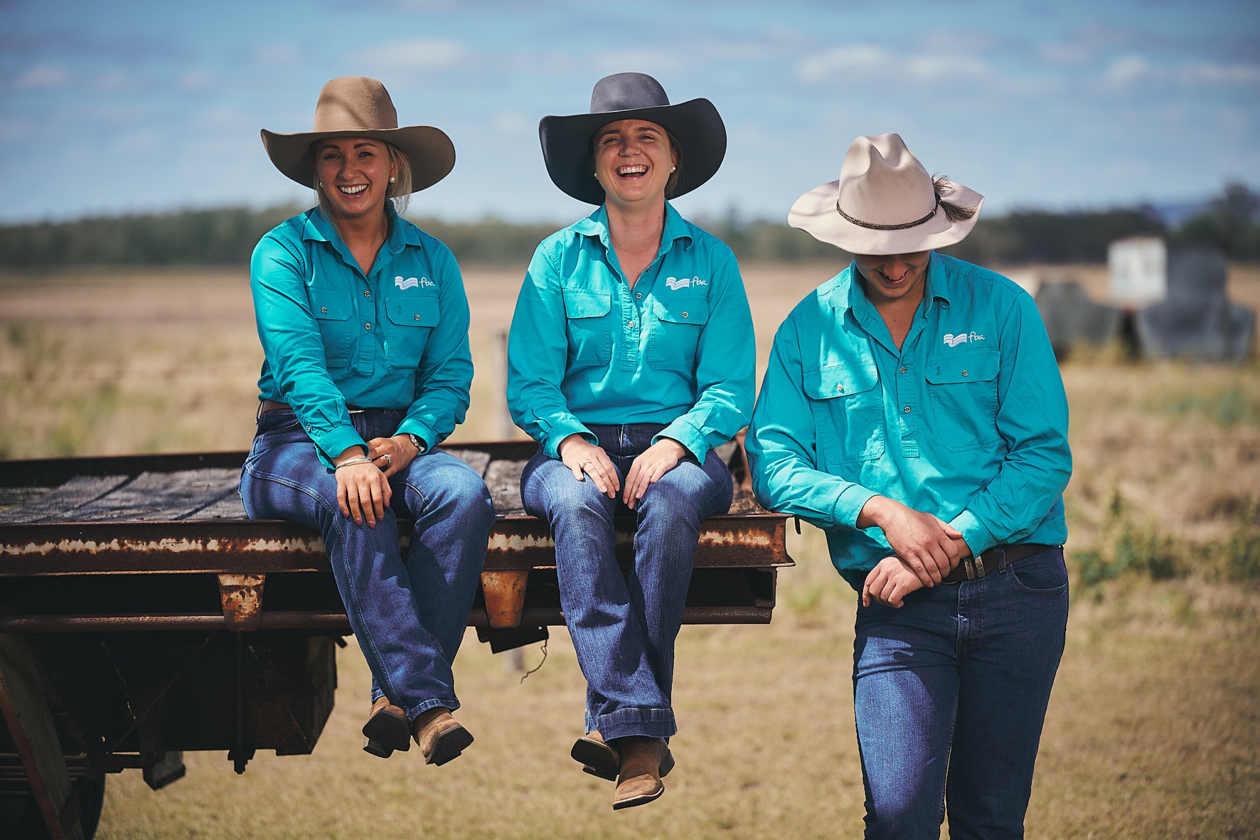 Three FBA staff members on a property visit