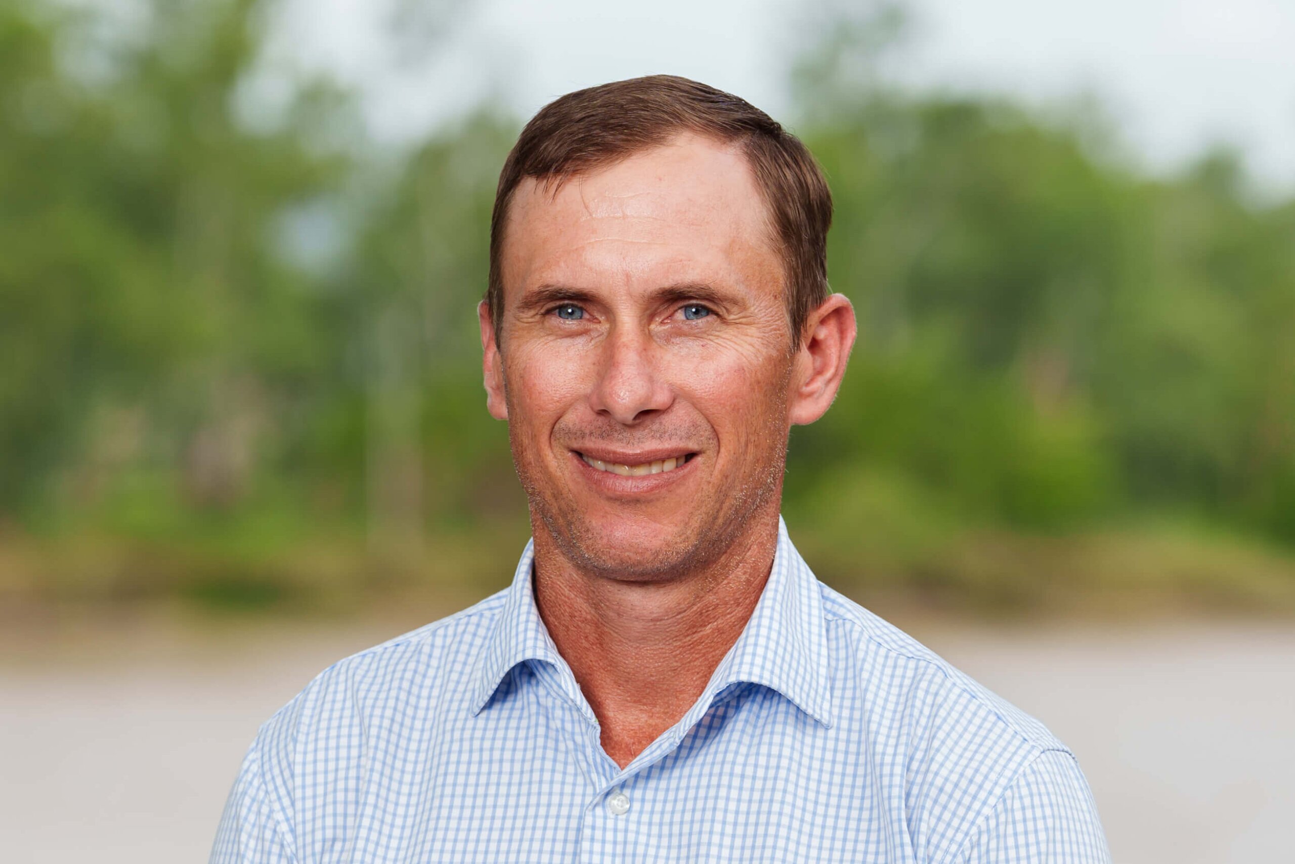 Nick Krebs smiles at the camera.